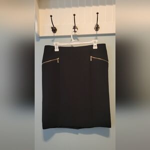 Alfani Ribbed Knit Skirt Exposed Zippers